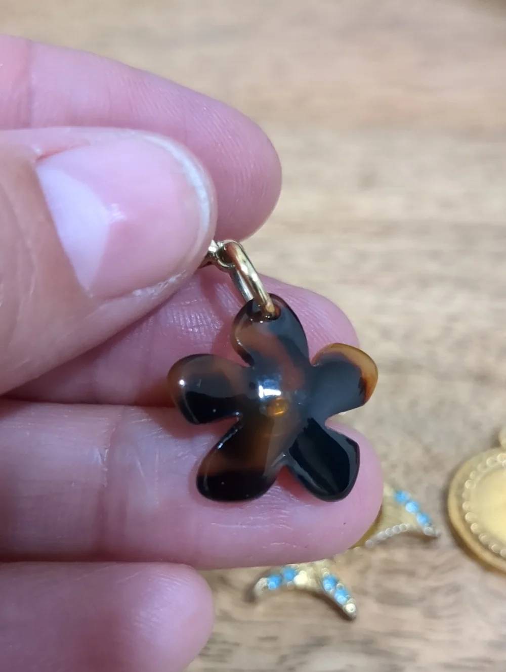 Multi Charm Bundle with Blue Floral & Tortoiseshell Accents